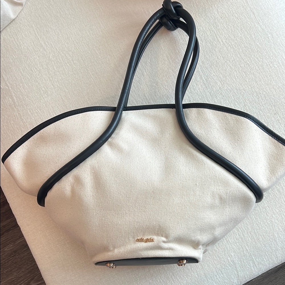 Cult Gaia Nami Cream Tote Bag